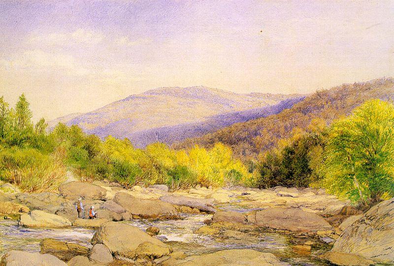 Hill, John William View on Catskill Creek oil painting image